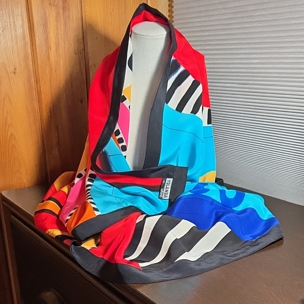 Yolanda Lorente Hand Painted Silk Chicago Scarf